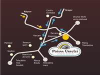 Harta Poiana Brasov - localizare hotel Poiana Ursulu